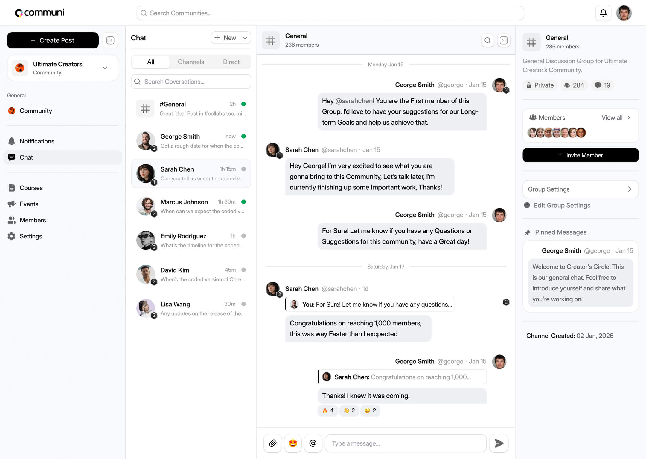Chat screen preview