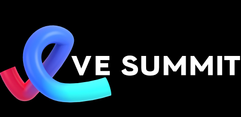 The final logo: a red-to-blue 3D “ve” mark followed by “VE Summit”