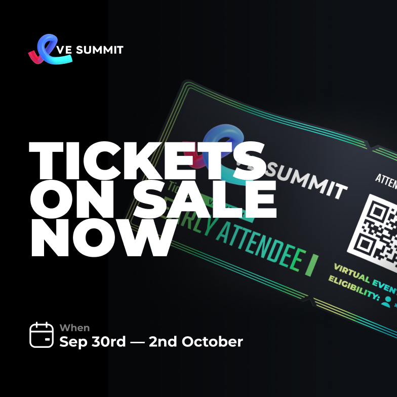 Ad showing a close-up of a Virtual Event Summit attendee ticket